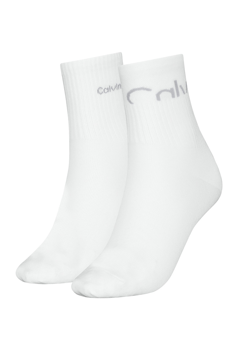 Set de sosete lungi cu imprimeu logo - 2 perechi