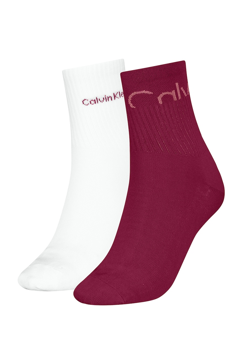 Set de sosete lungi cu imprimeu logo - 2 perechi