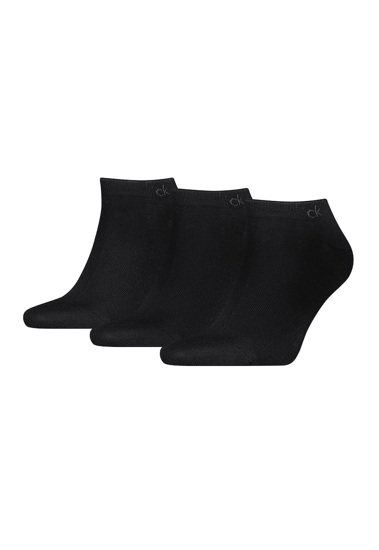 Set de sosete pana la glezna cu model uni - 3 perechi