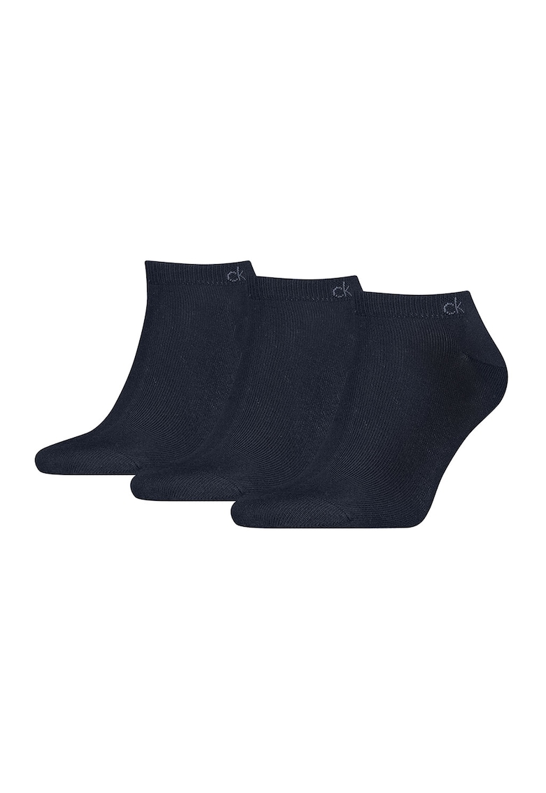 Set de sosete pana la glezna cu model uni - 3 perechi