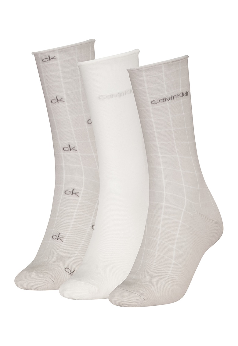 Set de sosete lungi cu logo - 3 perechi Set de sosete lungi cu logo - 3 perechi