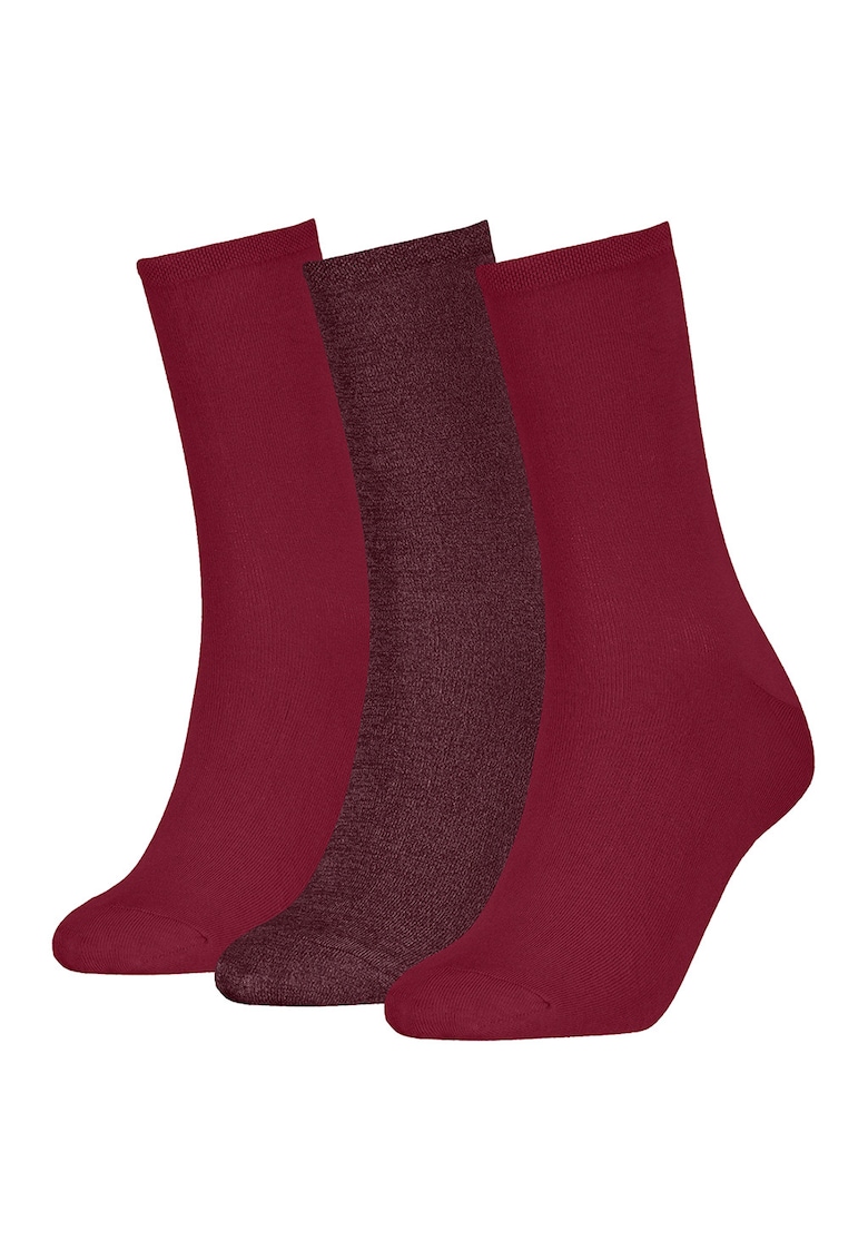 Set de sosete lungi cu model uni - 3 perechi Set de sosete lungi cu model uni - 3 perechi