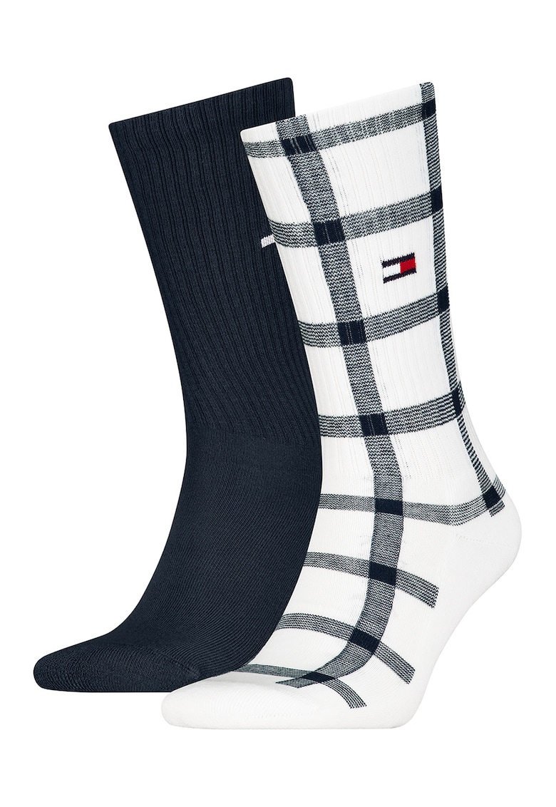 Set de sosete lungi unisex cu logo brodat - 2 perechi