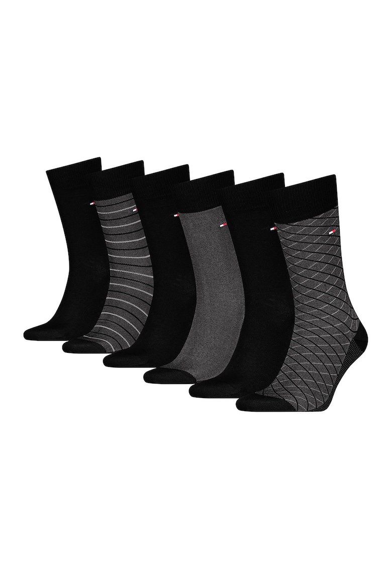 Set de sosete lungi cu model uni - 6 perechi