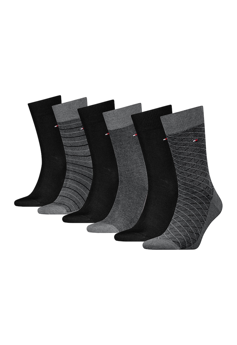 Set de sosete lungi cu model uni - 6 perechi