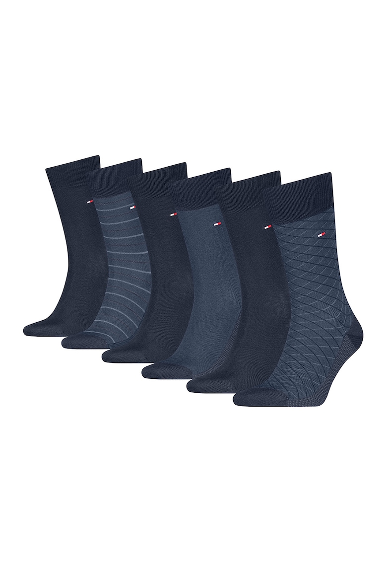 Set de sosete lungi cu model uni - 6 perechi