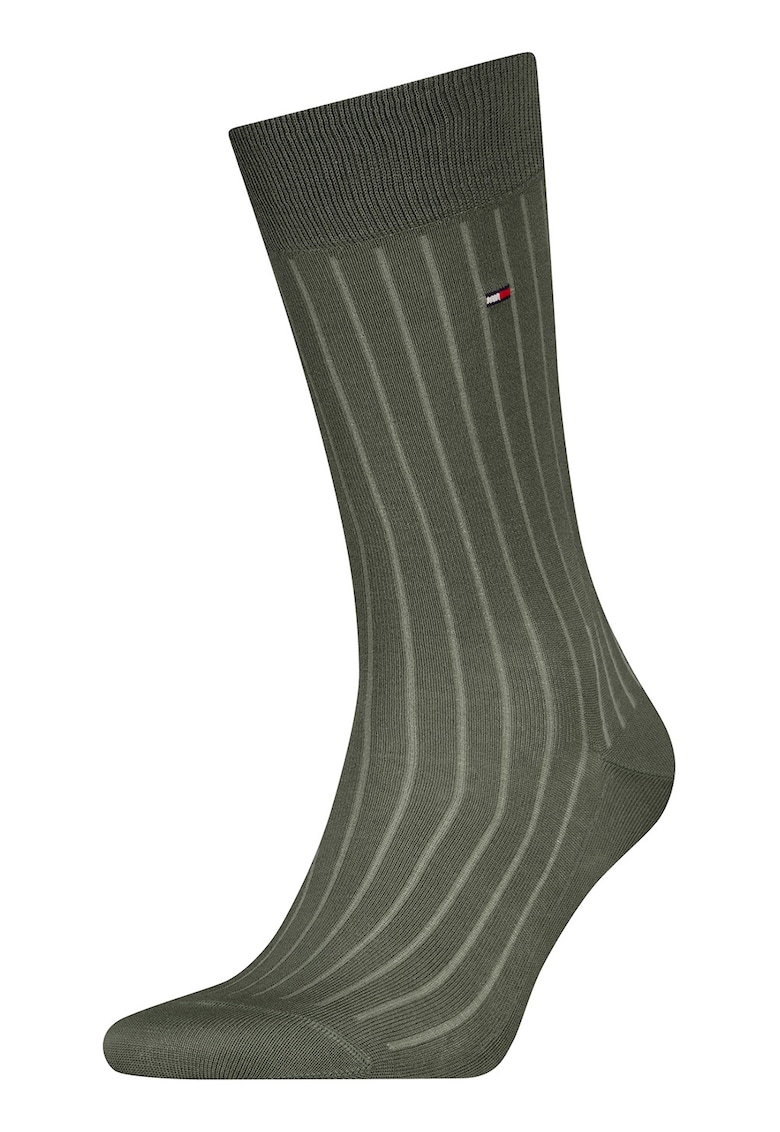 Sosete din lana si amestec de matase cu detalii logo