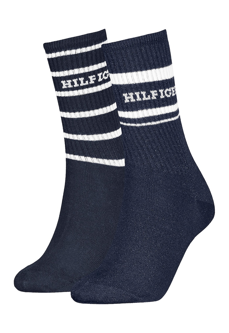 Set de sosete cu logo si imprimeu - 2 perechi