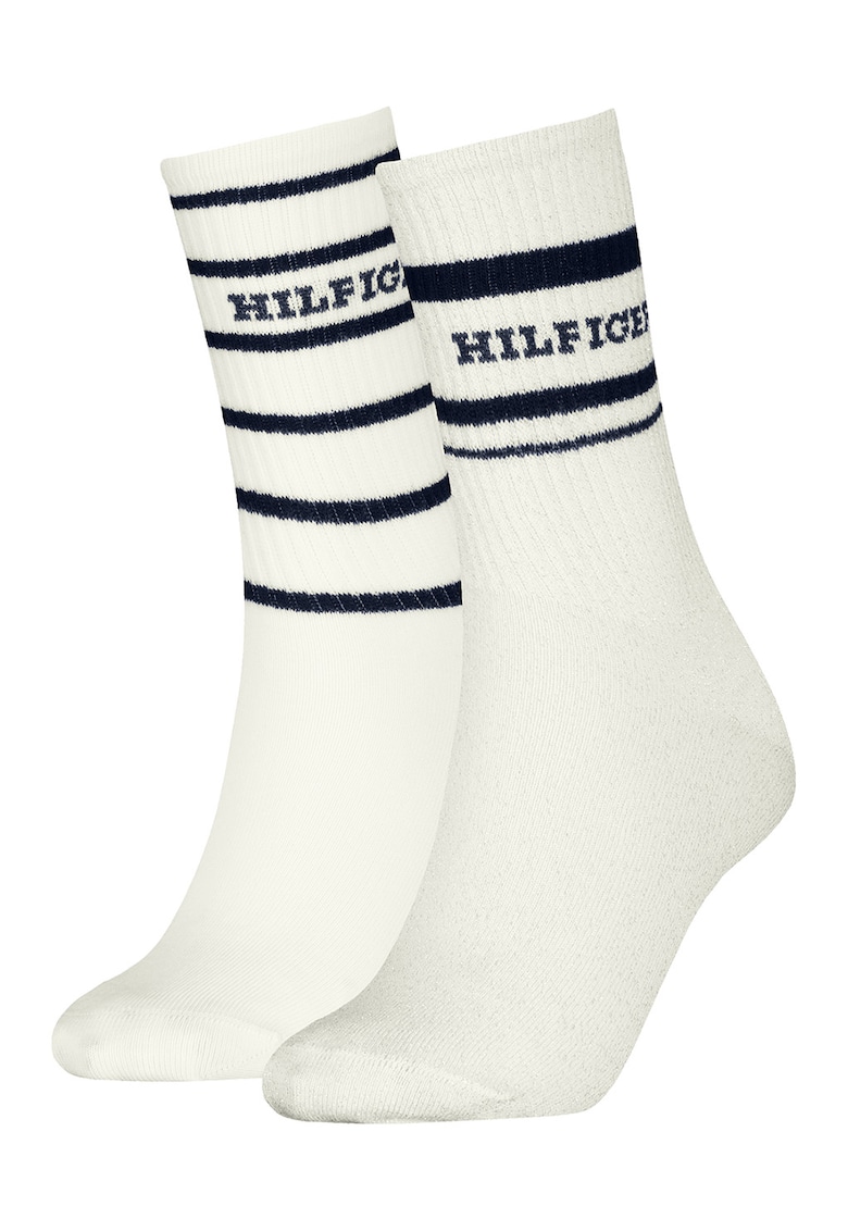 Set de sosete cu logo si imprimeu - 2 perechi