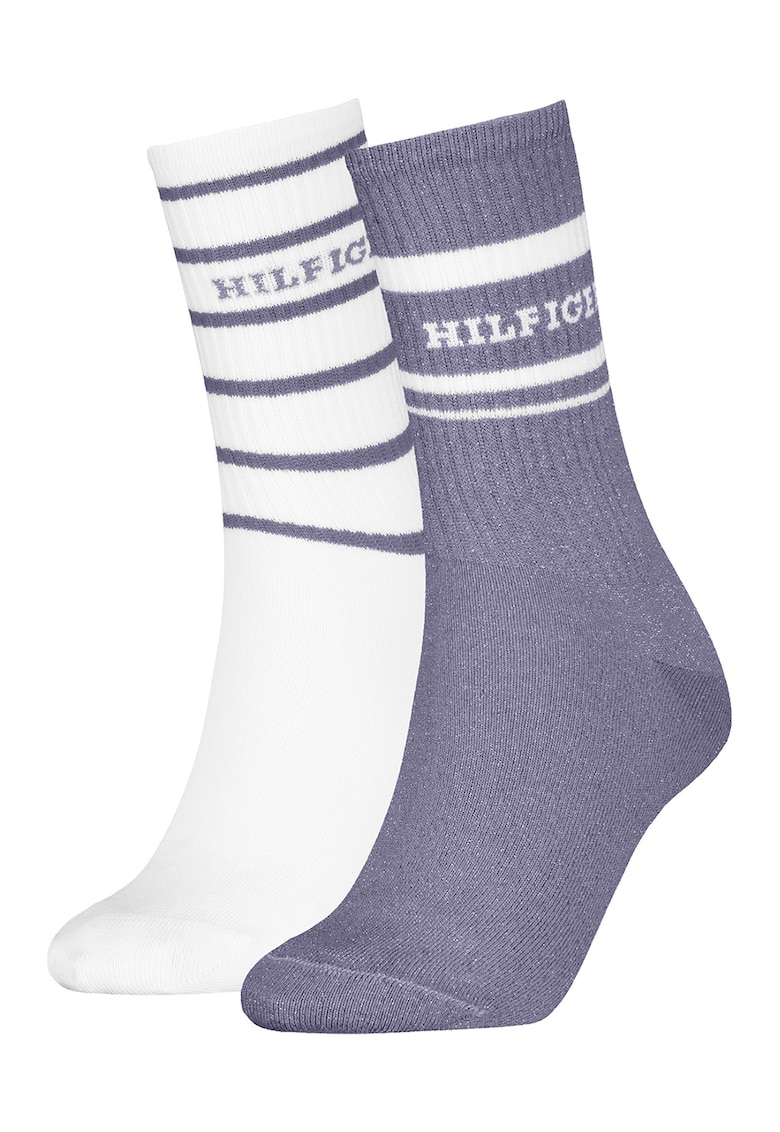 Set de sosete cu logo si imprimeu - 2 perechi