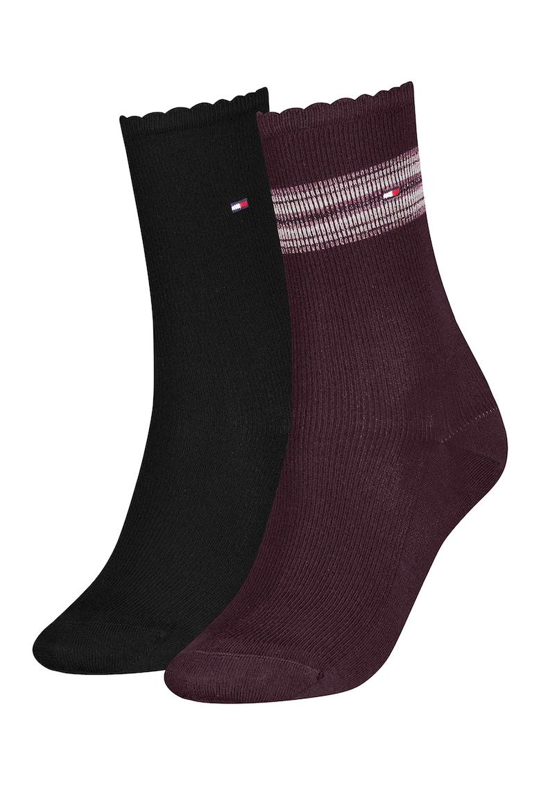 Set de sosete cu logo si imprimeu - 2 perechi