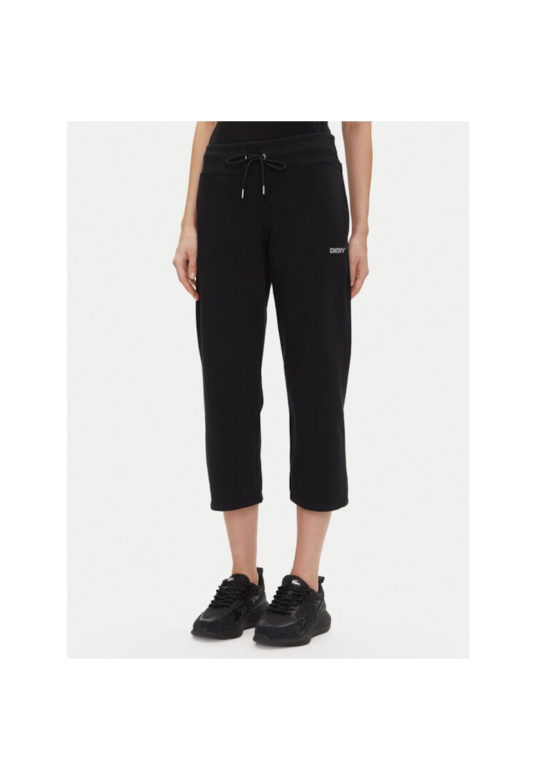 Pantaloni de trening dama DP5P3624 - Bumbac/Poliester - Negru - Negru