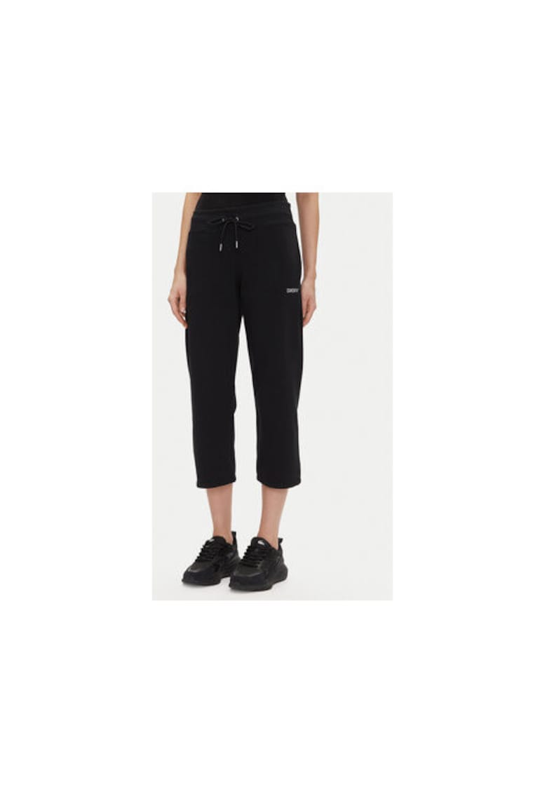 Pantaloni de trening dama  DP5P3624 - Bumbac/Poliester - Negru