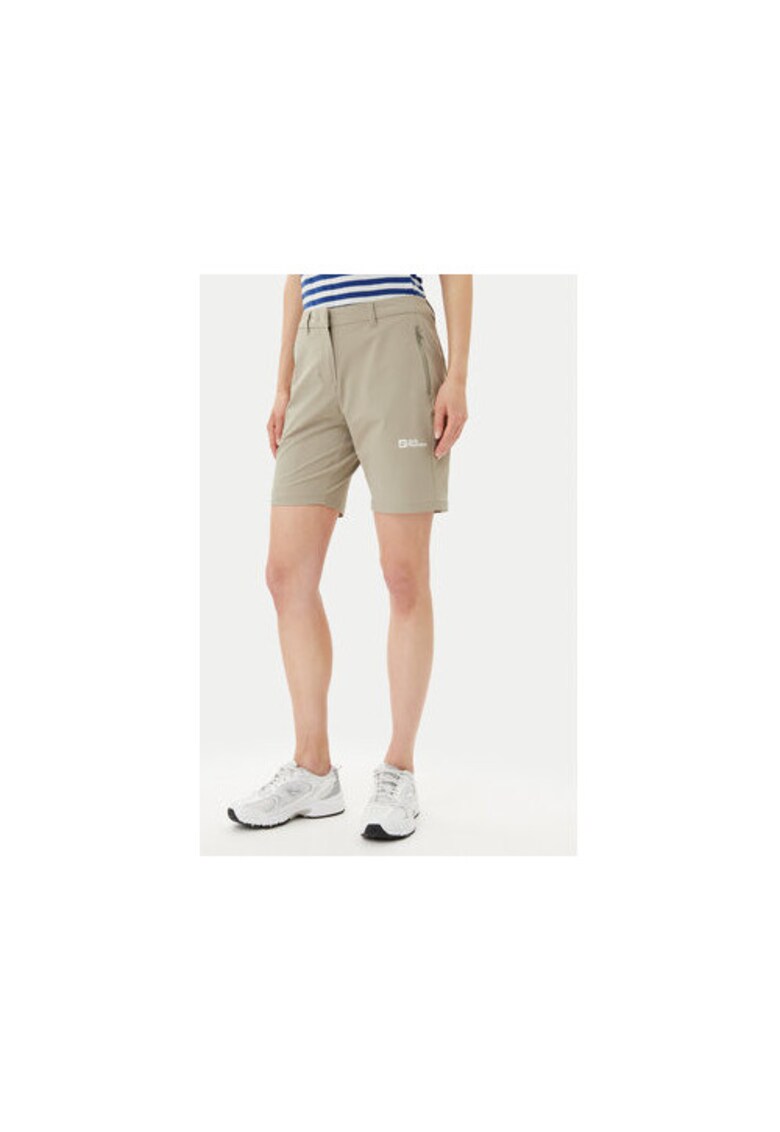 Pantaloni scurti sport dama A63931 - Poliester reciclat - Bej Pantaloni scurti sport dama A63931 - Poliester reciclat - Bej