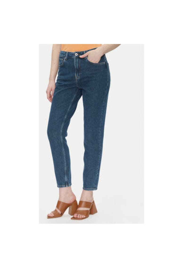 Pantaloni dama PL204591EF28 - Bumbac/Elastan - Bleumarin - Bleumarin