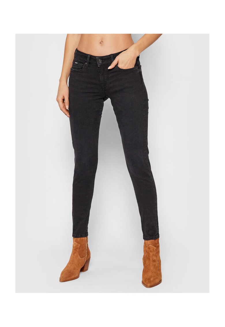 Pantaloni dama PL204174S98 - Bumbac/Poliester - Negru - Negru