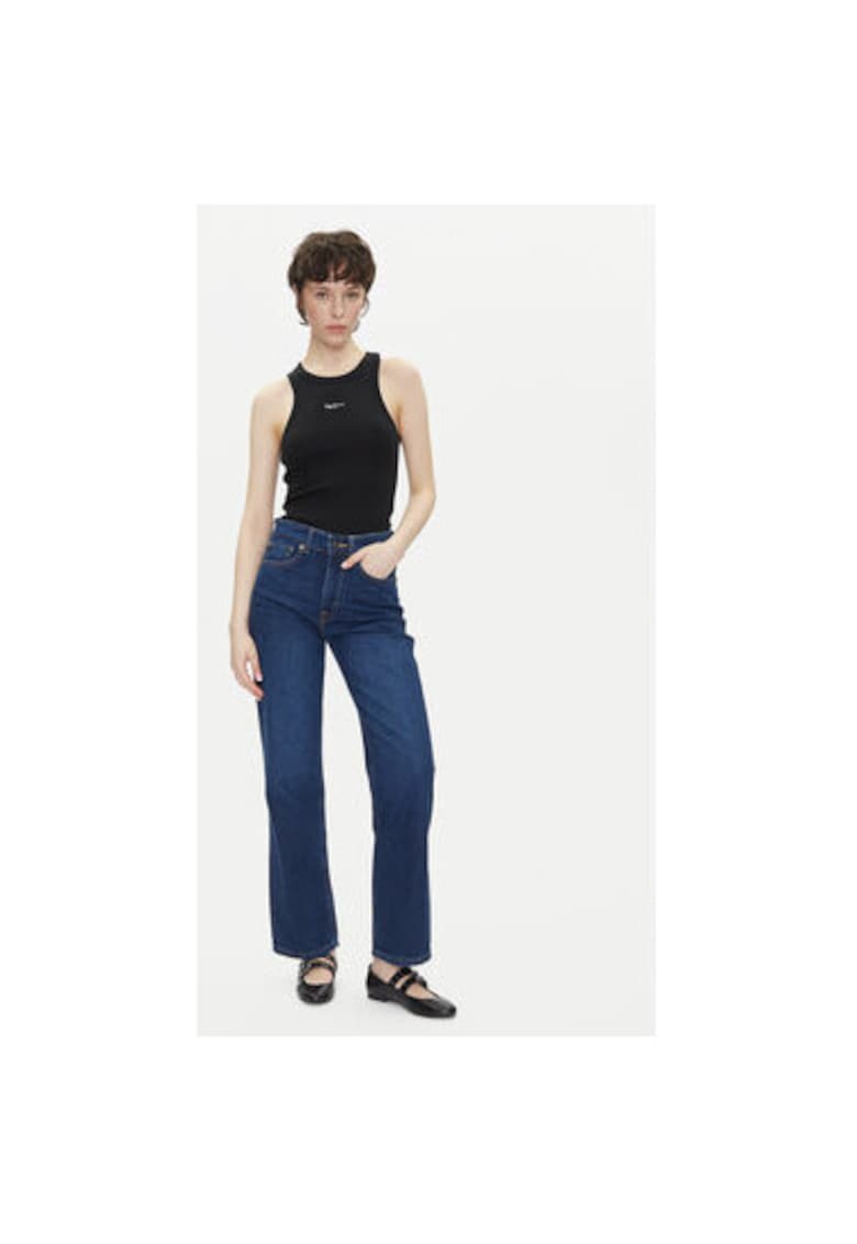 Pantaloni dama PL204901EF10 - Bumbac - Albastru - Albastru