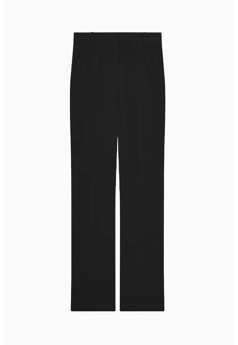 -Pantaloni cu talie inalta si fermoar la gleznă -Pantaloni cu talie inalta si fermoar la gleznă