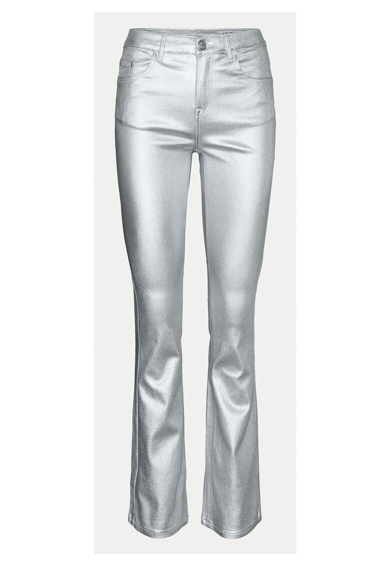 Pantaloni dama 10329072 - Viscoza/Nylon - Argintiu - Argintiu