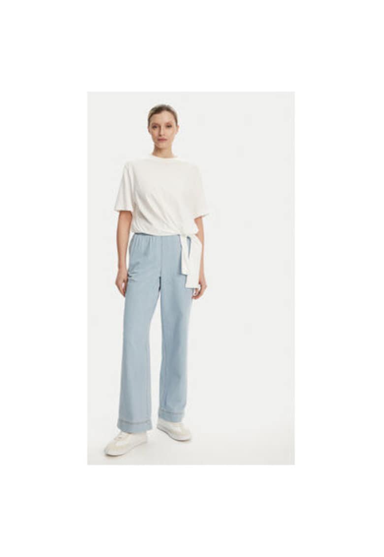 Pantaloni dama 15353707 - Bumbac - Albastru - Albastru