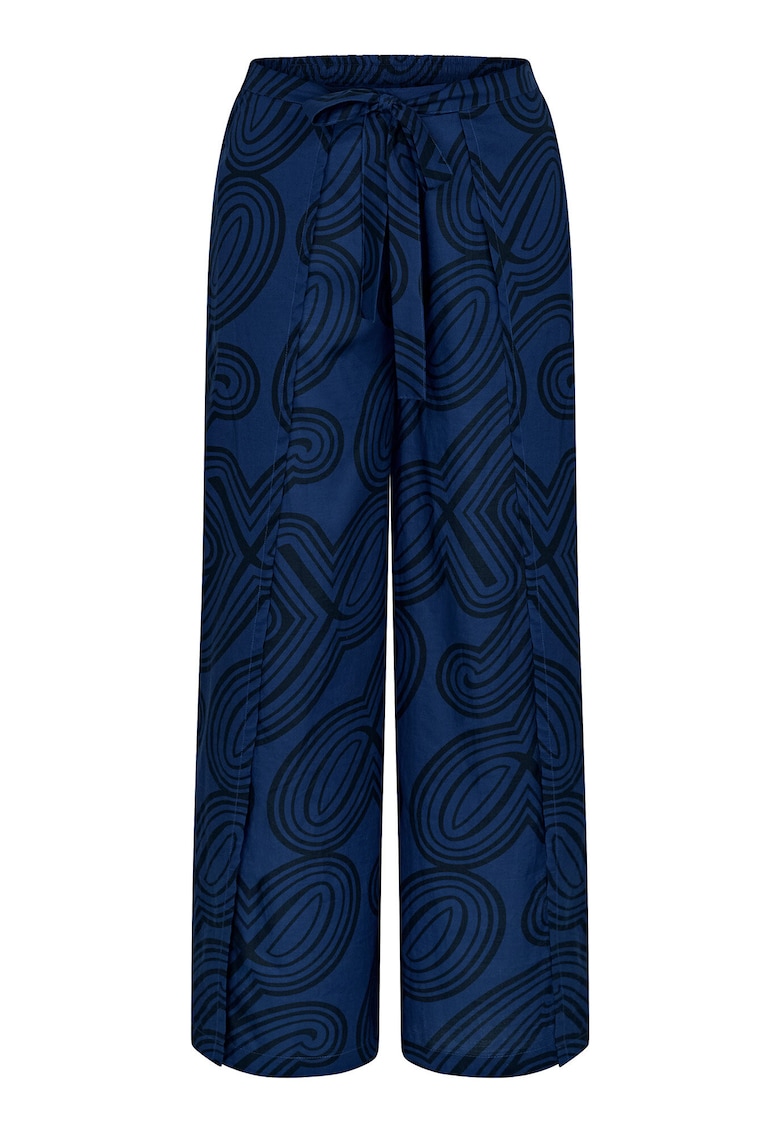 Pantaloni dama 10222189 - Viscoza - Bleumarin - Bleumarin
