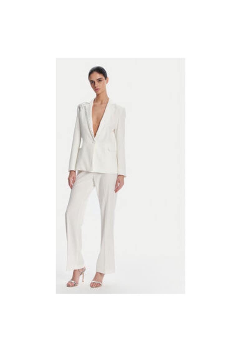 Pantaloni dama ACPA000803 - Poliester/Elastan - Alb - Alb