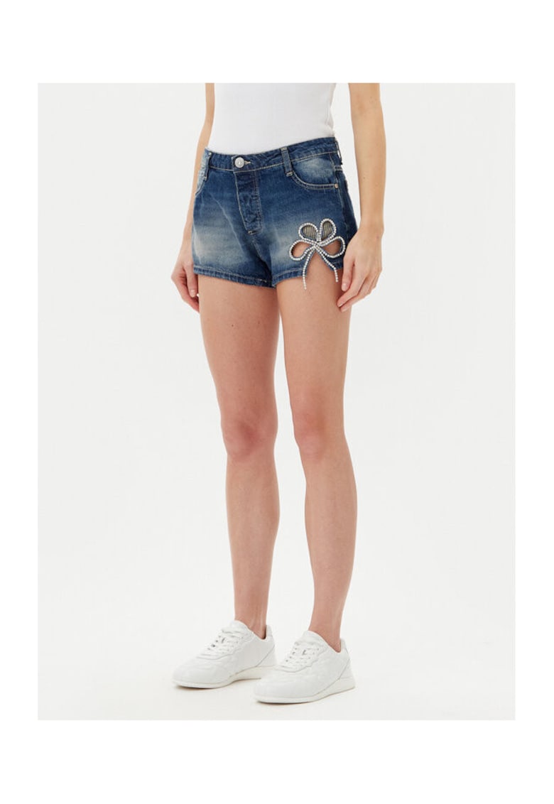 Pantaloni scurti din denim dama D0IEEH0W6G - Bumbac - Albastru - Albastru