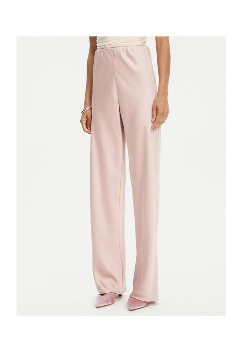 Pantaloni dama P5R7JBA - Poliester - Roz - Roz