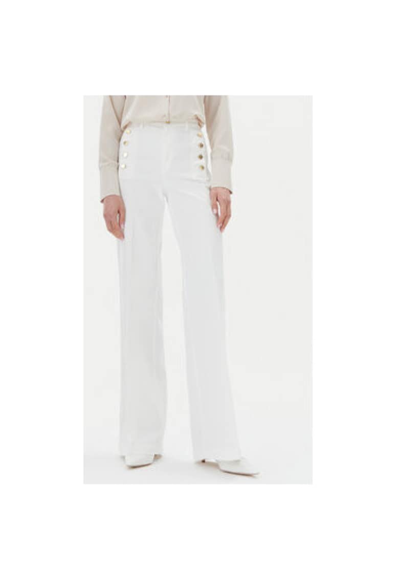 Pantaloni dama DD5144 - Bumbac/Elastan - Alb