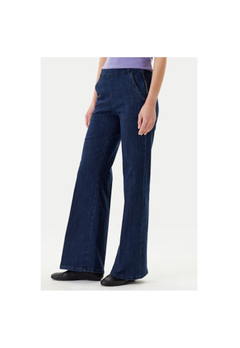 Pantaloni dama  4TUTDF06V - Bumbac/Elastan - Bleumarin