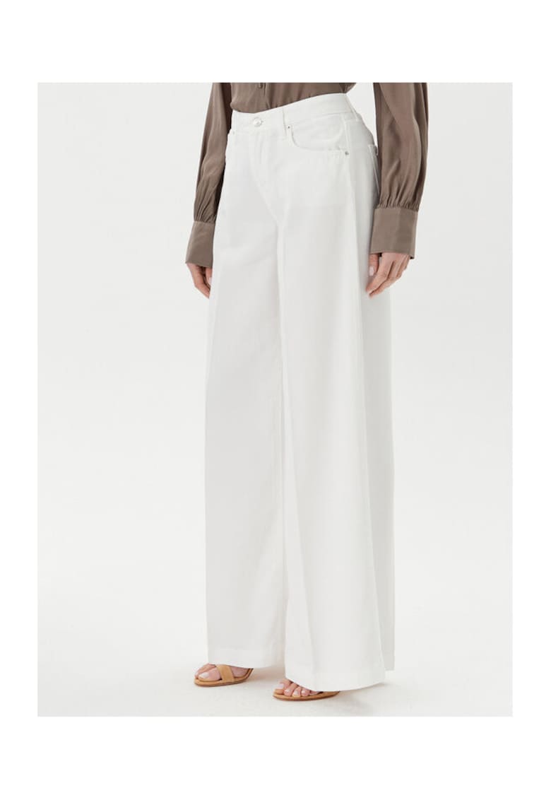 Pantaloni dama DD5043 - Lyocell - Alb - Alb
