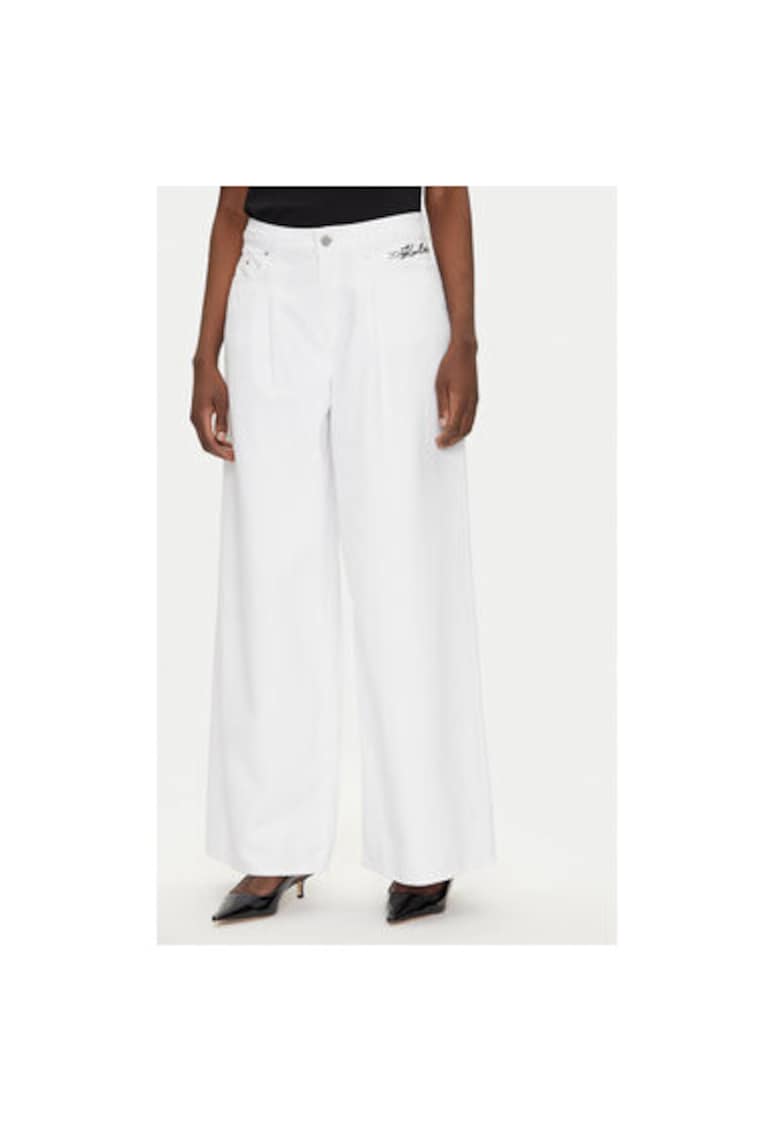 Pantaloni dama A2W10158 - Bumbac/Lyocell - 29 US - Alb