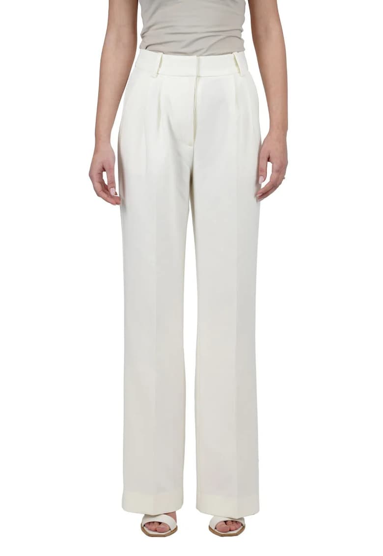 -Pantaloni cu pense - cu talie înaltă