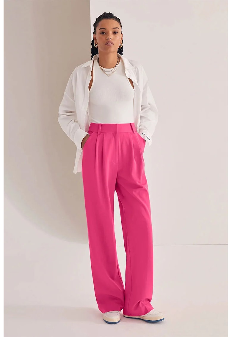 -Pantaloni cu pense - cu talie înaltă -Pantaloni cu pense - cu talie înaltă