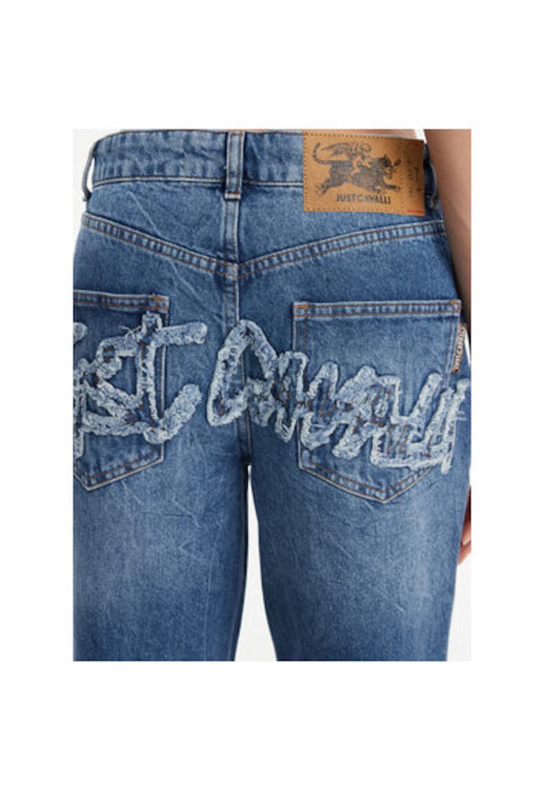 Just Cavalli Pantaloni dama 78PAB5B5 CDWM2 - Bumbac - 27 US - Albastru