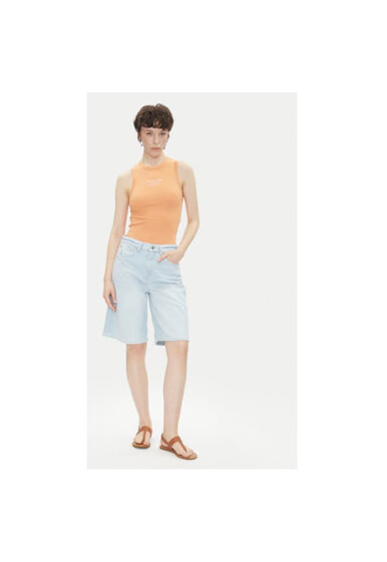 Pantaloni scurti din denim dama  PL801176 - Bumbac/Elastan - Albastru