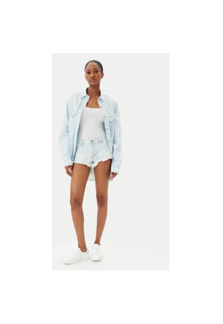 Pantaloni scurti din denim dama  26867 - Bumbac - Albastru