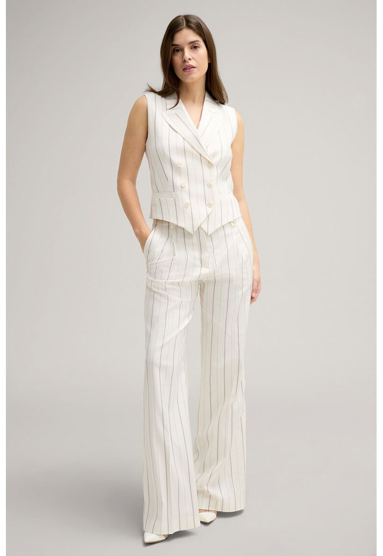 -Pantaloni largi cu imprimeu în dungi JP