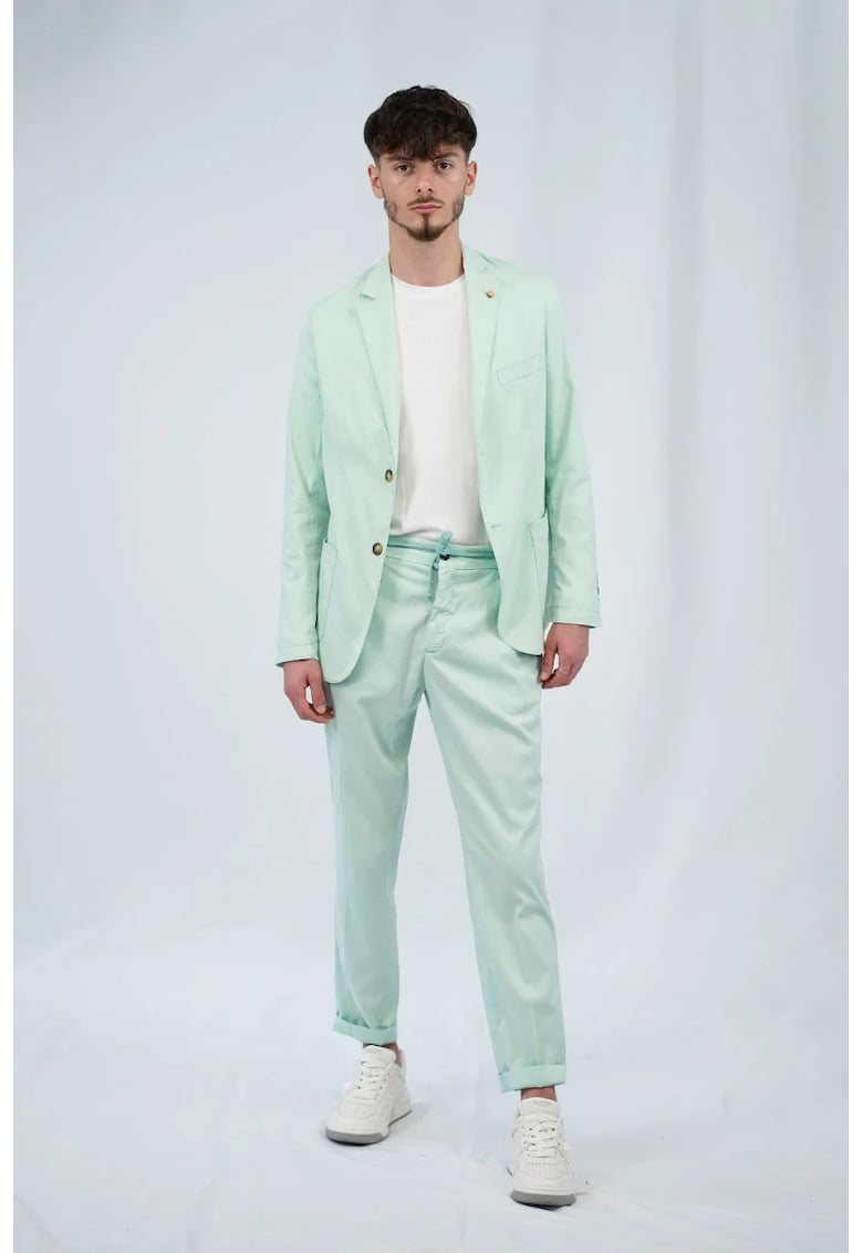 -Pantaloni chino cu elastic în talie - fermoar și buzunare laterale