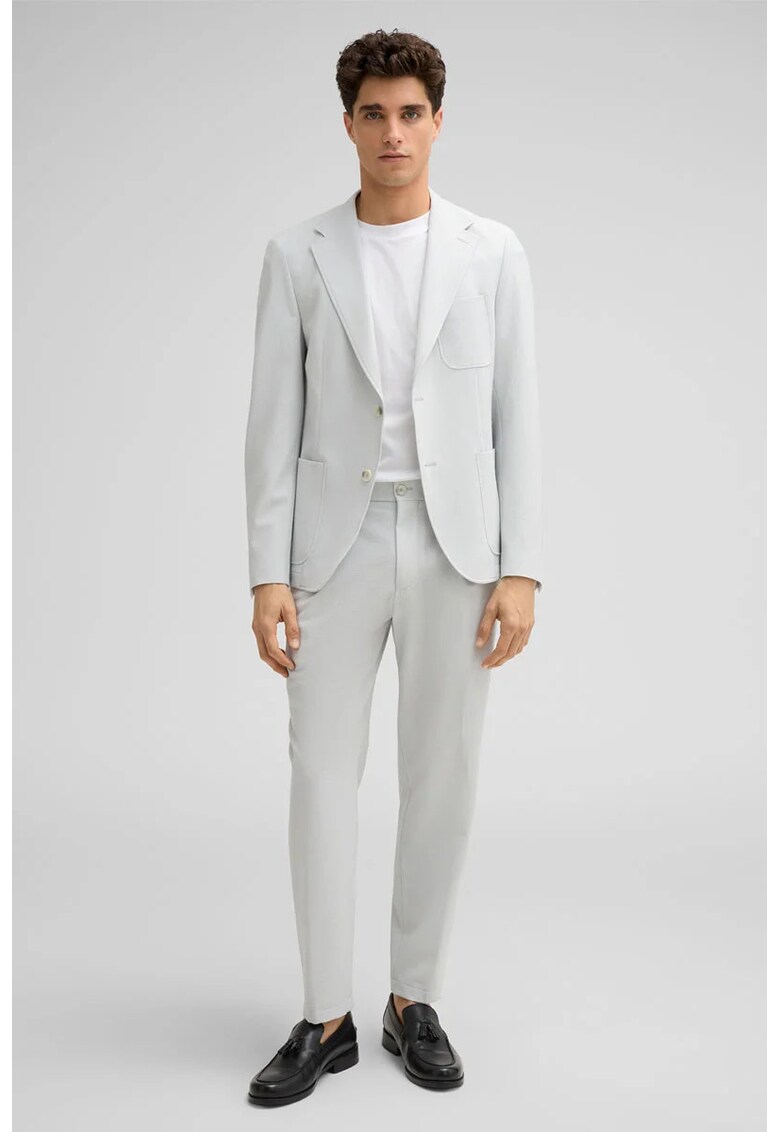 Pantaloni regular fit cu buzunare laterale WD7 - Alb