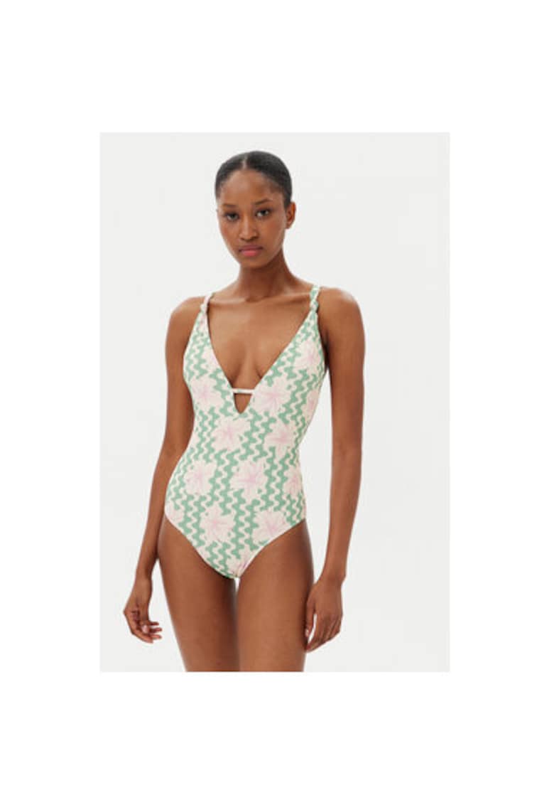 Costum de baie dama ERJX103713 - Nylon/Elastan - Bej/Verde