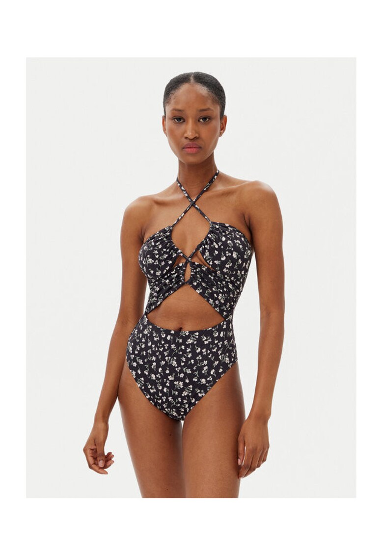 Costum de baie dama EBJX100114 - Poliester/Elastan - Negru - Negru