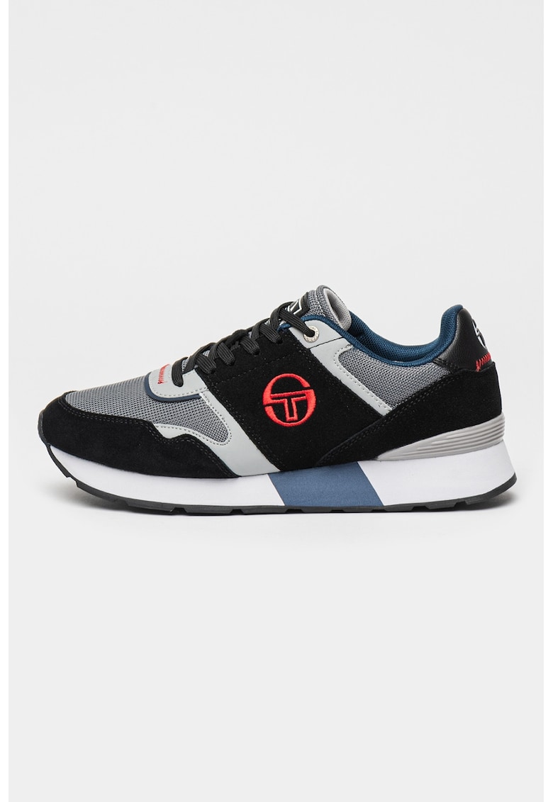 Pantofi sport cu insertii sintetice si de plasa Ace - Negru/Gri