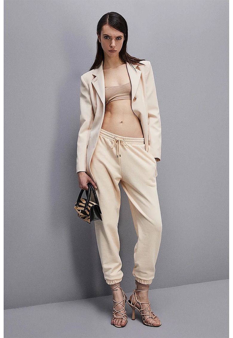 -Pantaloni jogger cu șnur în talie