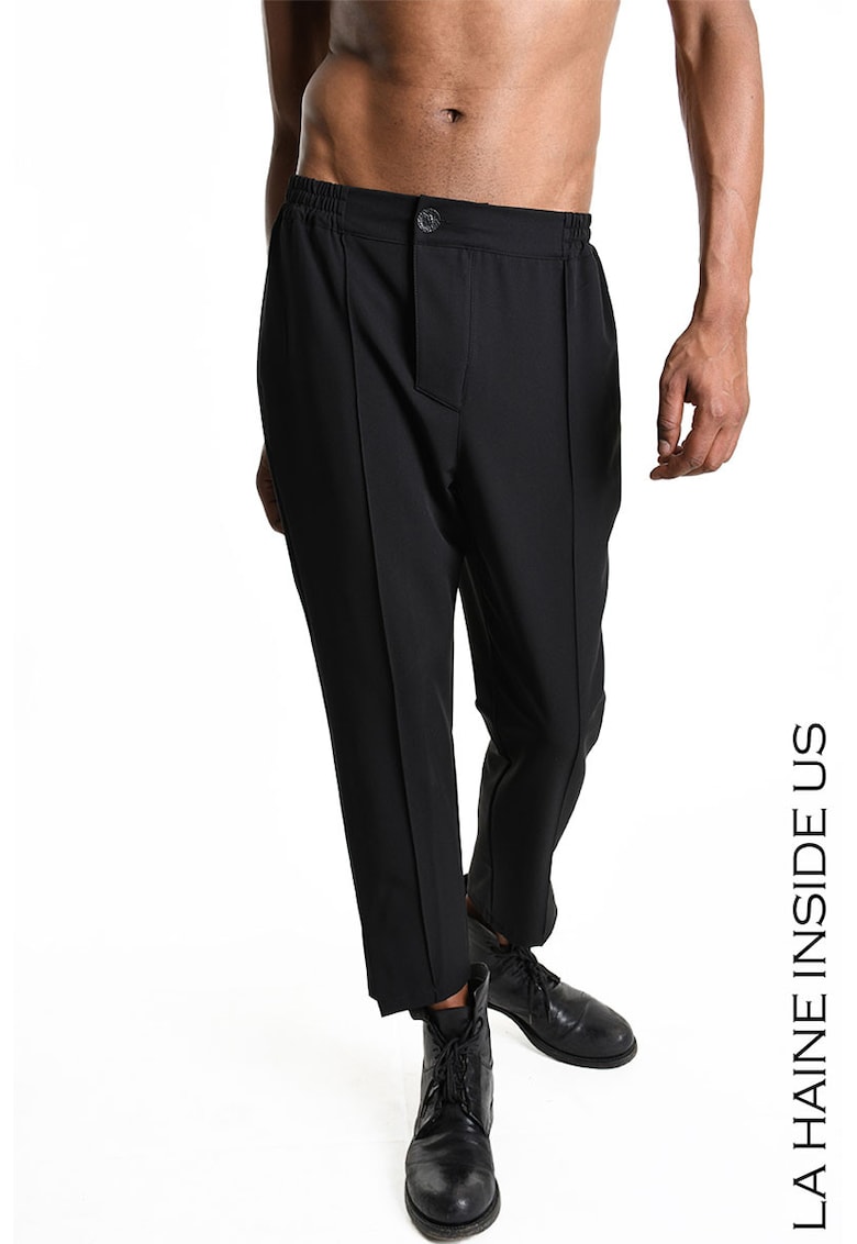 Pantaloni regular fit cu elastic in talie LH2