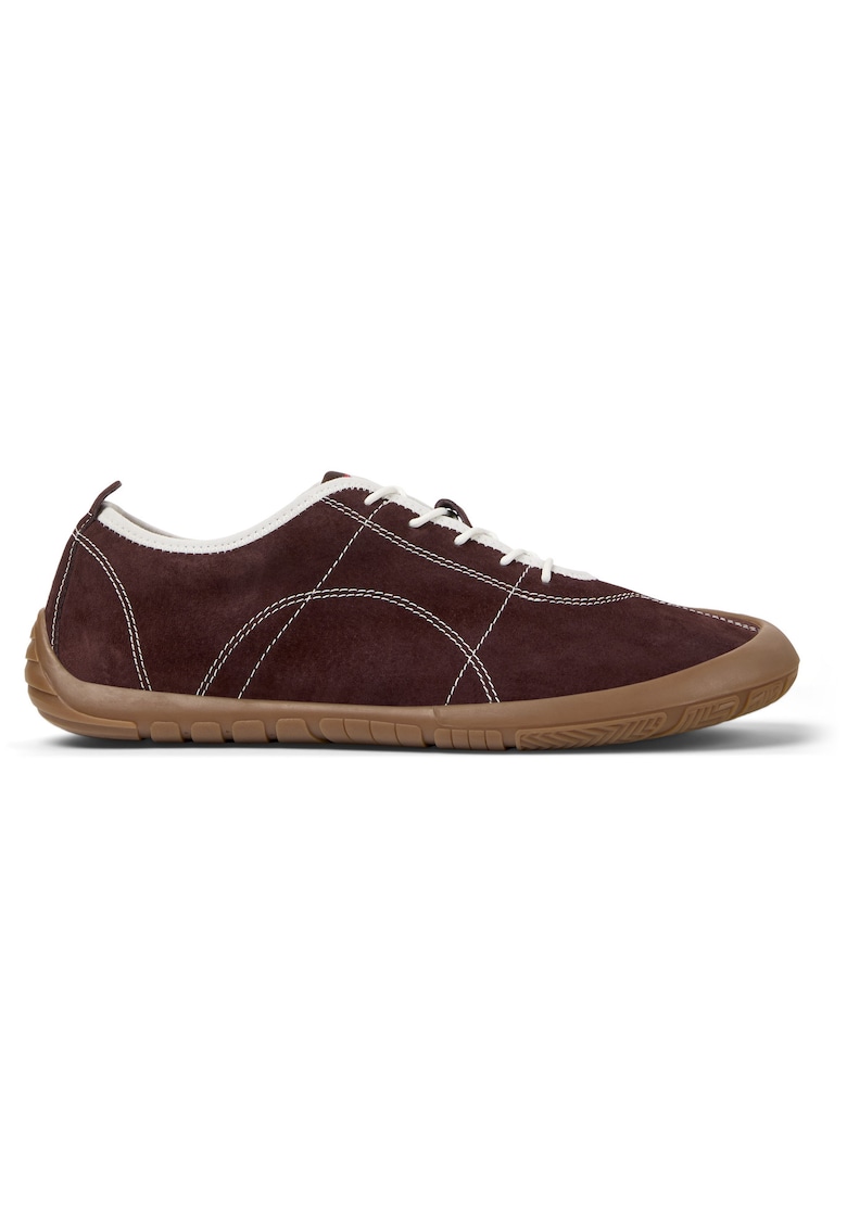 Pantofi sport de piele nabuc - Visiniu