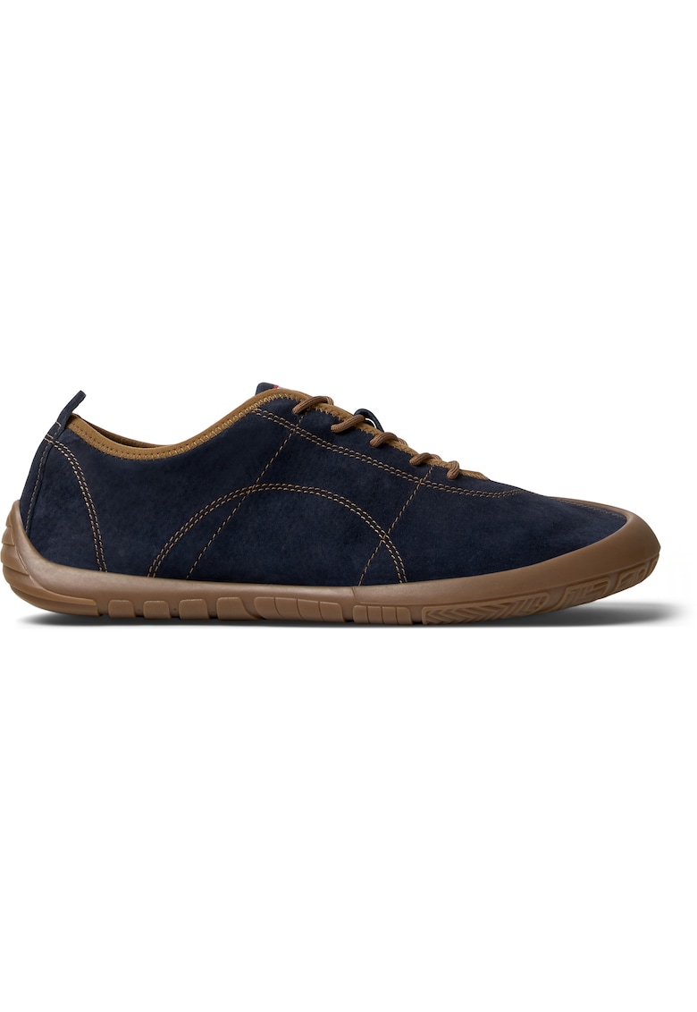 Pantofi sport de piele nabuc - Albastru