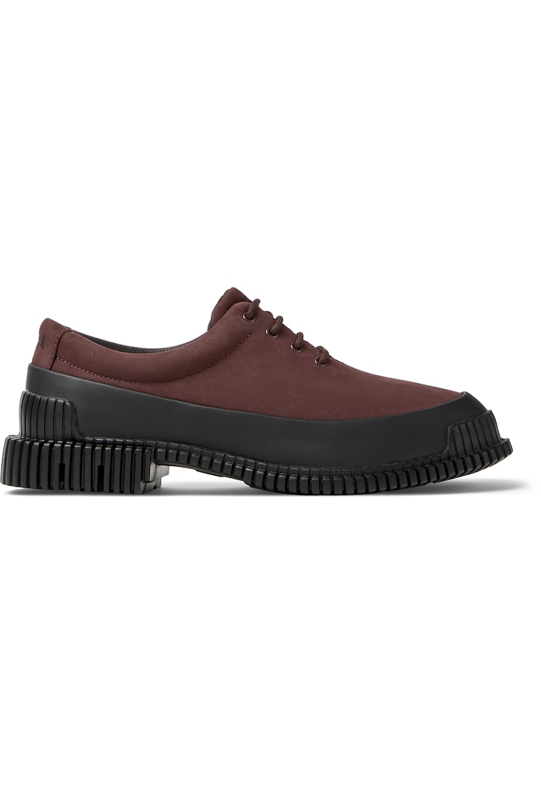 Pantofi de piele nabuc cu toc masiv