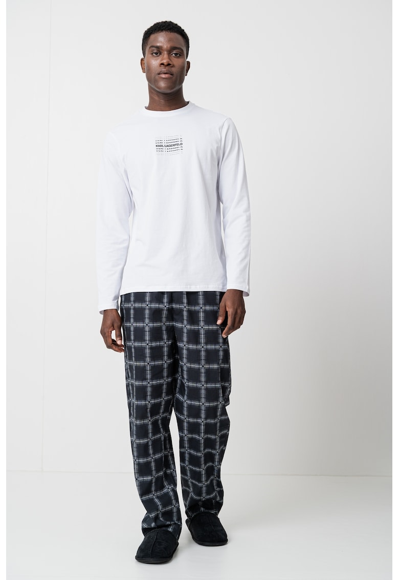 Pijama de bumbac cu pantaloni lungi Pijama de bumbac cu pantaloni lungi