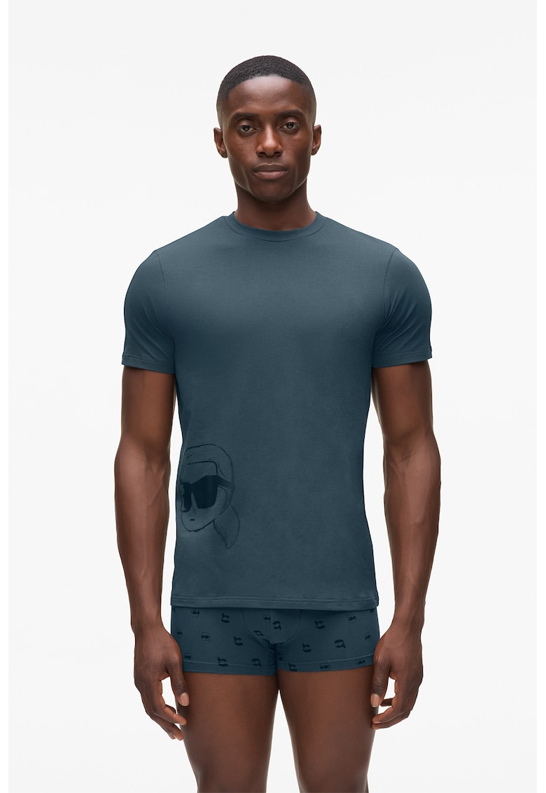 Pijama slim fit cu logo